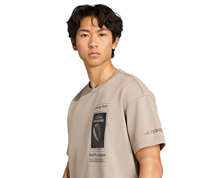 adidas Terrex National Geographic  U Ar F Gfx T Unisex Outdoor Tişörtü KC2350 Bej