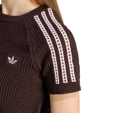 KC6480-K adidas Crochet Tee Kadın T-Shirt Kahve