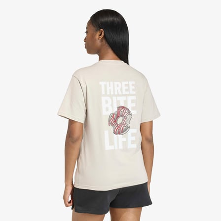 adidas Food Graphic Kadın Bej T-Shirt
