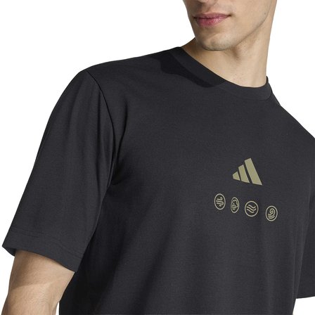 Climacool City Tech Illustration Graphic Erkek Siyah Günlük Stil T-Shirt JZ7516