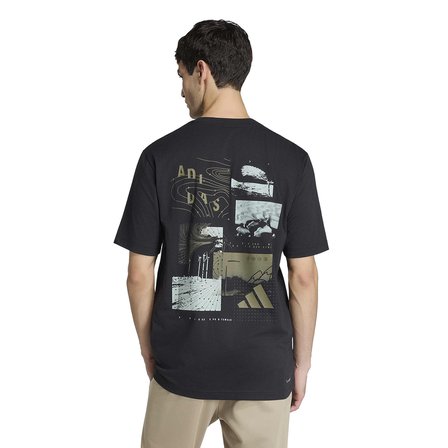 Climacool City Tech Illustration Graphic Erkek Siyah Günlük Stil T-Shirt JZ7516