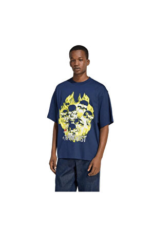 adidas  Erkek Mavi  T-shirt ILLUSTRATED TEE KG2673