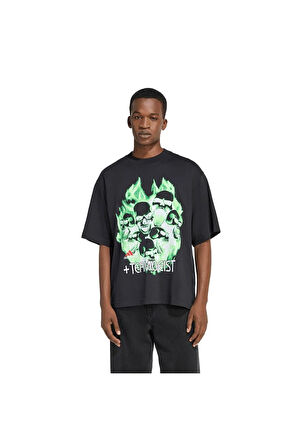 adidas  Erkek Siyah  T-shirt ILLUSTRATED TEE KG2672