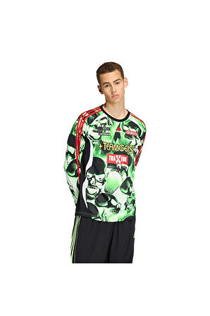 adidas Erkek  Yeşil  T-shirt AOP LS JERSEY KG2681