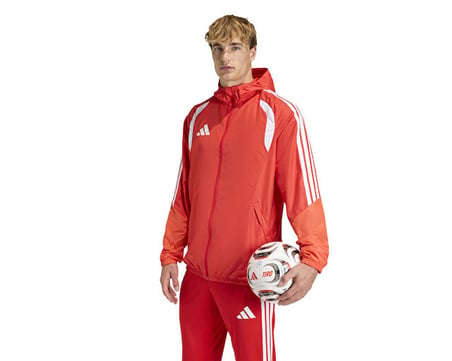 Adidas Tiro26C Aw Jkt Erkek Futbol Antrenman Yağmurluk KB0142 Kırmızı