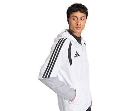 Adidas Tiro26C Aw Jkt Erkek Futbol Antrenman Yağmurluk KB0140 Beyaz