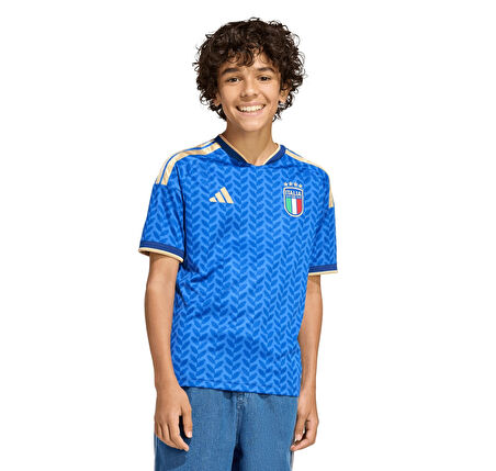 JY7585-C adidas İtalya 26 İ&amp;ccedil; Saha &amp;Ccedil;ocuk Forma Mavi