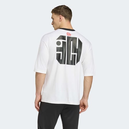 adidas Lamine Yamal Erkek Beyaz T-Shirt