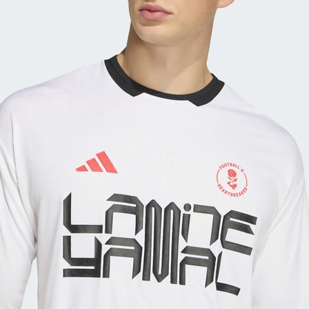 adidas Lamine Yamal Erkek Beyaz T-Shirt