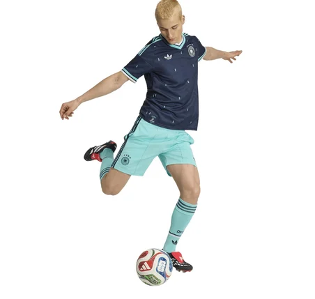 JN2075-E adidas Dfb Almanya 26 Deplasman Erkek Şort Ve Kapri A&amp;ccedil;ık Mavi