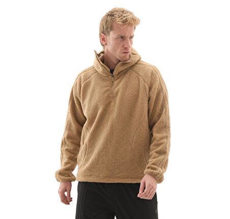 KR5168-E adidas Borg Tg Zıp Hd Erkek Sweatshirt Kahve