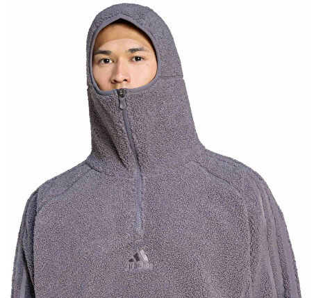 KR5186-E Addidas Borg Tg Zıp Hd Erkek Sweatshirt Mor