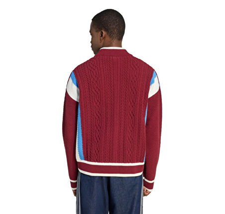 KR7633-E adidas Wıcons Cardıgan Erkek Ceket Kırmızı