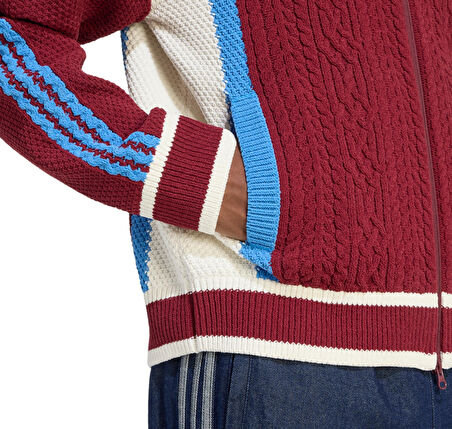 KR7633-E adidas Wıcons Cardıgan Erkek Ceket Kırmızı