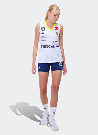 adidas KC3619 FB SHORT W Mavi Düz Kadın Tayt