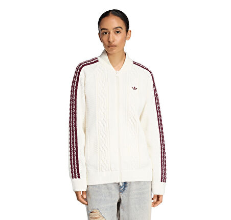 KS7804-K adidas Archıve Knıt Tt Kadın Ceket Beyaz