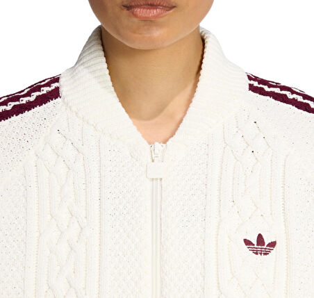 KS7804-K adidas Archıve Knıt Tt Kadın Ceket Beyaz