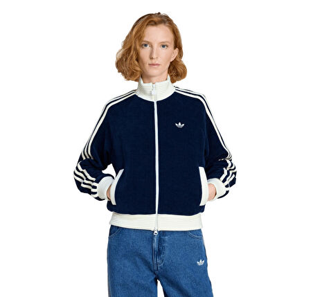 KS7779-K adidas Velour Knıt Tt Kadın Ceket Lacivert