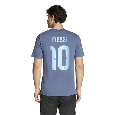 Messi Name&Number Graphic Erkek Mavi Futbol T-Shirt KB9478
