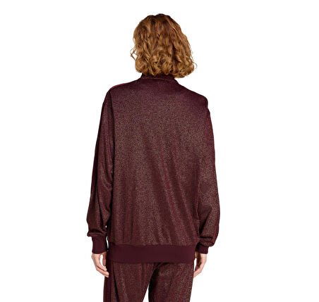 KS7788-K adidas Lurex Fb Tt Kadın Ceket Bordo