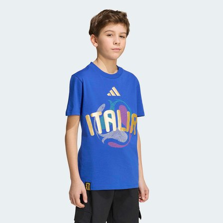 adidas İtalya26 Çocuk Mavi T-Shirt