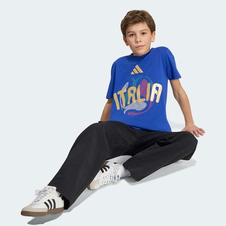 adidas İtalya26 Çocuk Mavi T-Shirt