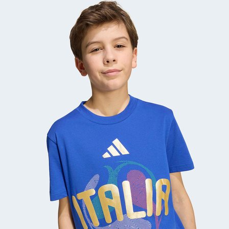adidas İtalya26 Çocuk Mavi T-Shirt