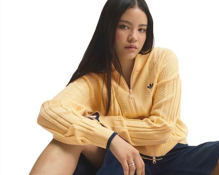Adidas CABLE KNIT FIREBIRD TT Kadın Günlük Ceket KR7047 Krem