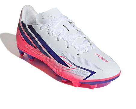 Adidas F50 HYPERFAST CLUB FG/MG J Genç Çoklu Çim Zemin Kramponu KK1308 Beyaz