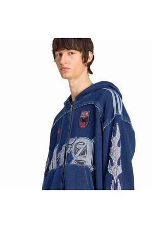 adidas JFA FED HOODIE Erkek  Mavi  Sweatshirt HY5099