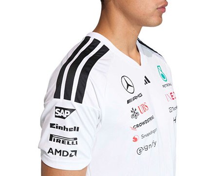 Adidas MERCEDES DR JSY M Erkek Pilot Forması KF0160 Beyaz