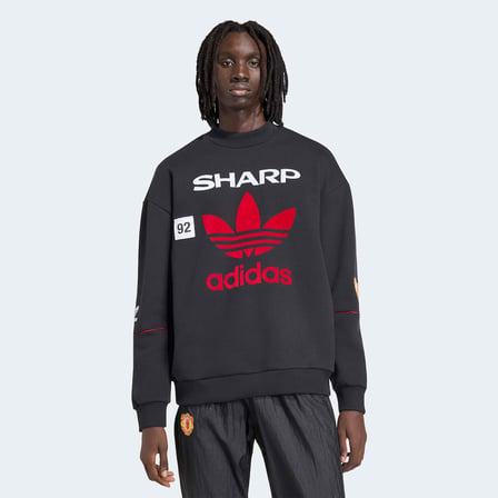 adidas Manchester United FC Erkek Siyah Sweatshirt