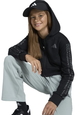 Adidas Siyah Kız Çocuk Sweatshirt KB6985 JG AN 3S FT FZ