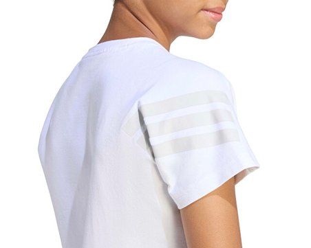 Adidas Jg Fi 3S Tee Çocuk Günlük Tişört KB6896 Beyaz