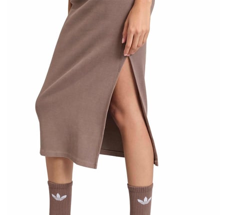 KE3167-K adidas Ess Rıb Dress Kadın Elbise - Etek Kahve