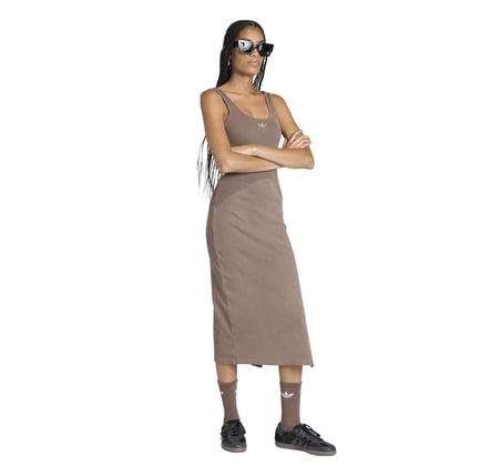 KE3167-K adidas Ess Rıb Dress Kadın Elbise - Etek Kahve