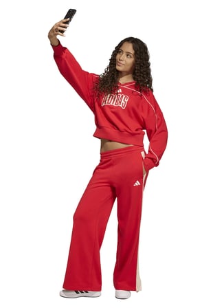 adidas Baskılı Kız Çocuk Kırmızı Sweatshırt KD3451 JG STD SWT