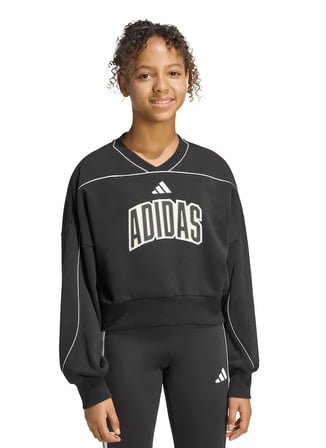 Adidas Siyah Kız Çocuk Baskılı Sweatshirt KB7029 JG STD SWT