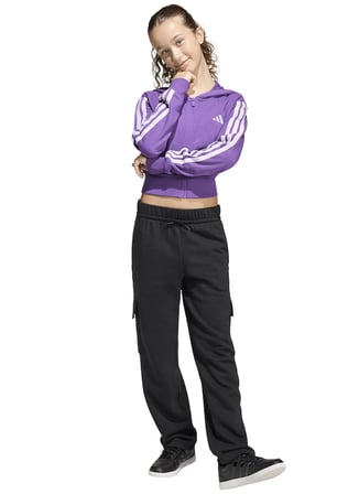 Adidas Mor Kız Çocuk Sweatshirt KE3013 JG 3S FT FZ CRO