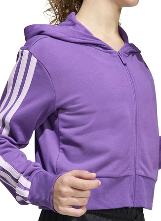 Adidas Mor Kız Çocuk Sweatshirt KE3013 JG 3S FT FZ CRO