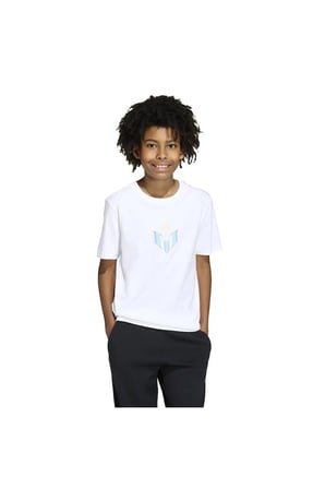 adidas Çocuk  Beyaz  T-shirt Y MESSI G T KB9472