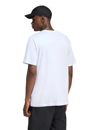 Adidas KB2512 M MOS PATCH T Beyaz Bisiklet Yaka Normal Fit Düz Erkek T-Shirt