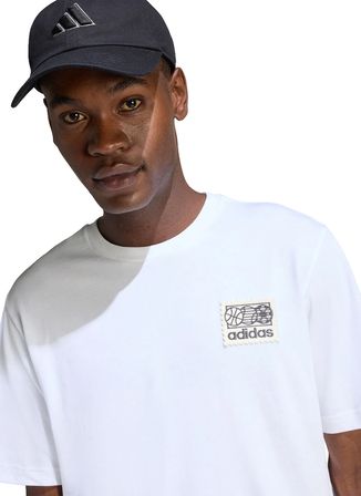 Adidas KB2512 M MOS PATCH T Beyaz Bisiklet Yaka Normal Fit Düz Erkek T-Shirt