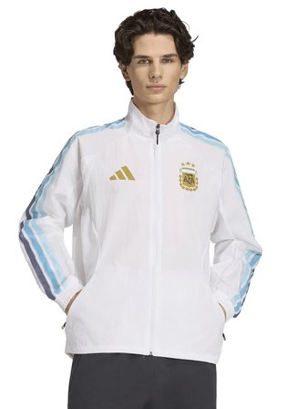 Adidas JZ6285 AFA H AN JK Beyaz Erkek Zip Ceket