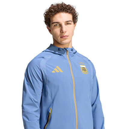JZ6313-E adidas Afa Arjantin Erkek Yağmurluk-R&amp;uuml;zgarlık Mavi