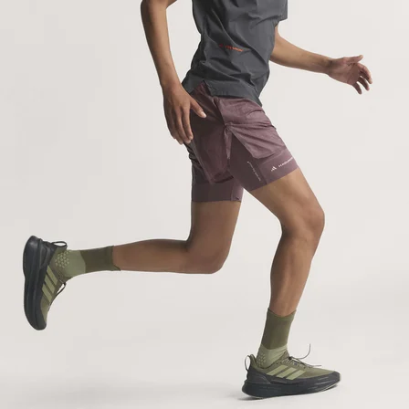 adidas Adi365 H.Koumori 2in1 Erkek Mor Koşu Şortu