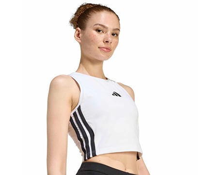 Adidas W 3S Pad Tk Kadın Günlük Crop Üst JZ6876 Beyaz