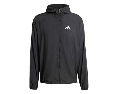 Adidas Run Ess Jkt M Erkek Koşu Ceketi JZ7782 Siyah