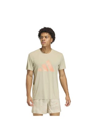 adidas Erkek  Kahverengi  T-shirt Run Ess BL T M KC4274