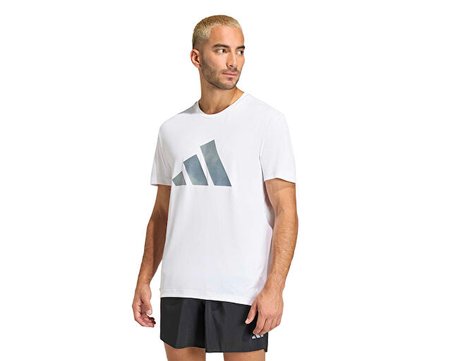 Adidas Run Ess Bl T M Erkek Koşu Tişörtü KE3547 Beyaz